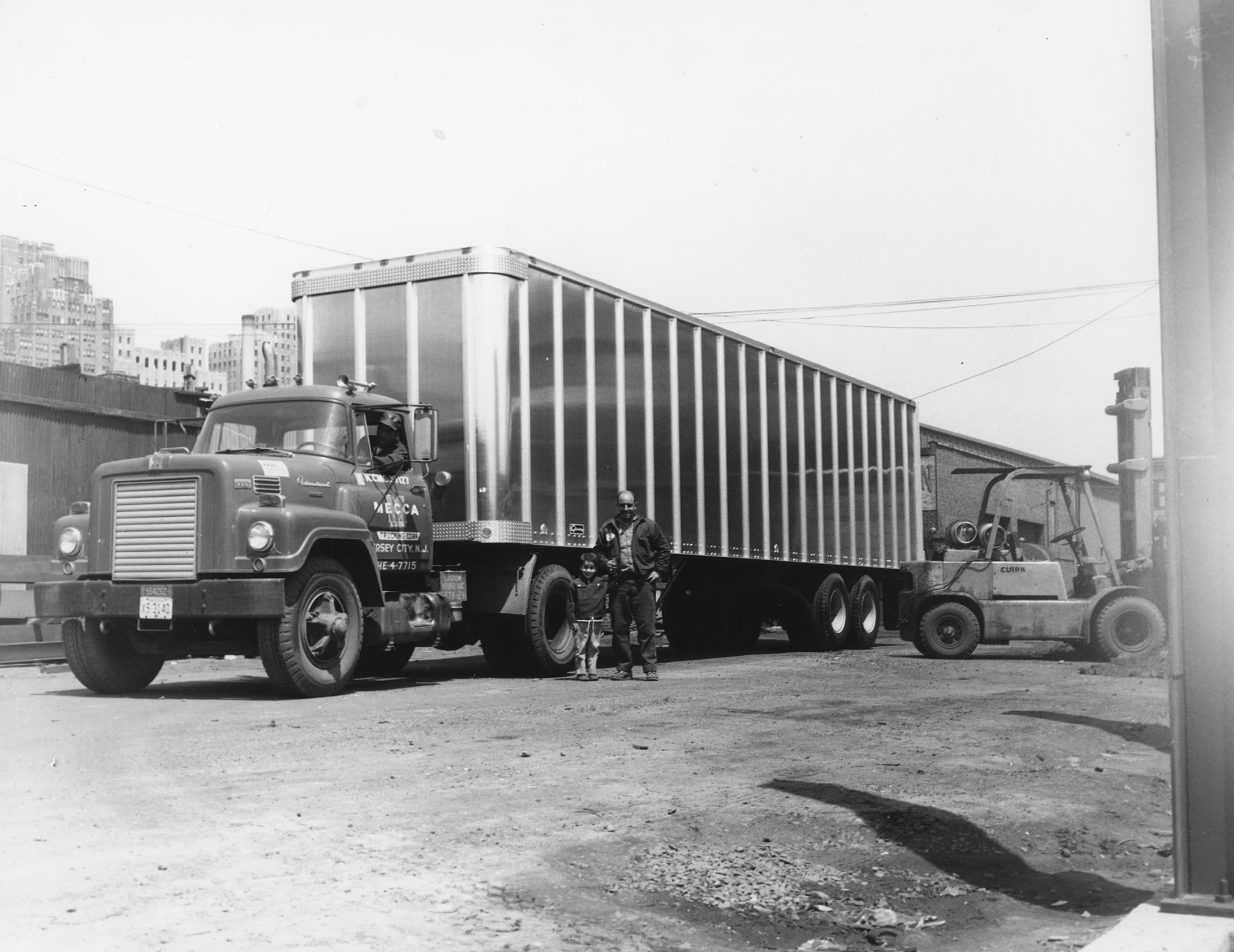Jerry and Son in Front of Truck