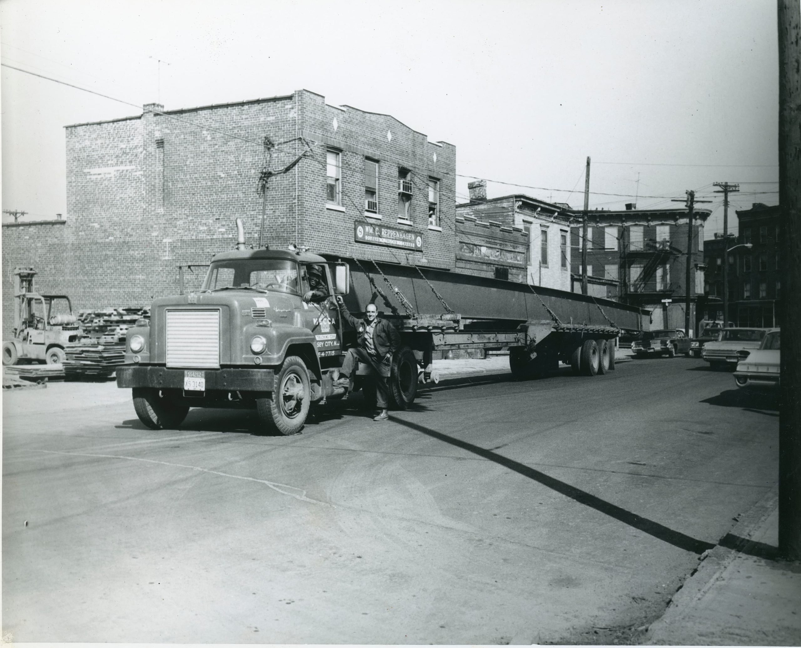 Jerry Mecca w/ I-Beam on Truck